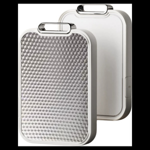 Stainless Steel Cutting Board Rectangle Double Sided Antibacterial Food Grade Dishwasher Safe Anti Slip Surface - Product Image 2