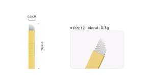 Aguja Microblade PCD Nano Blade Hard 12/14/12u/14u para <span class=keywords><strong>MicroShading</strong></span> Aguja <span class=keywords><strong>de</strong></span> bordado 3D Aguja Microblading Desechable - Product Image 2