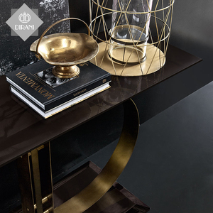 Table de style nordique de luxe simple et moderne, table étroite, en acier inoxydable, avec console, 1 pièce, nouvelle collection - Product Image 5