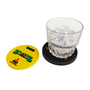 Personalized PVC Silicone Drink Coaster <b>Round</b> Rubber Cup <b>Mat</b> Non Slip Heat Resistant <b>Table</b> Protector Pad for Home - Product Image 3