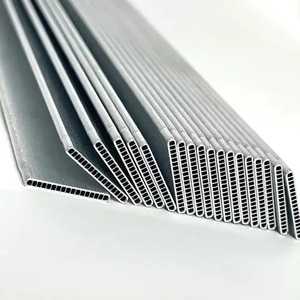 Tuyaux d'<span class=keywords><strong>harmonica</strong></span> pulvérisés au zinc en alliage d'extrusion de bonne qualité petit tube de radiateur en aluminium plat à 10 trous 12*1.4 <span class=keywords><strong>Micro</strong></span> canal - Product Image 5