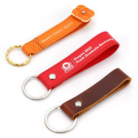Porte-clés en cuir personnalisé découpé sur mesure avec logo imprimé et rivets métalliques pour cadeaux d'entreprise, articles promotionnels et souvenirs d'événements