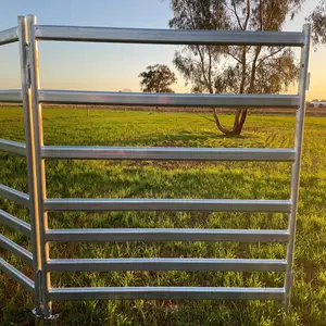 Livestock Corral Panels Square Tube Type Pipe Fence For Cattle And Sheep With Fencing Gate