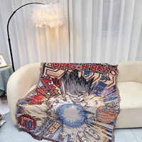 Couverture Tapisserie Multifonctionnelle Personnalisée Jacquard Canapé Bureau Sieste Japon 160*130cm Tissée Camping Anime Coton Fil Pique-nique
