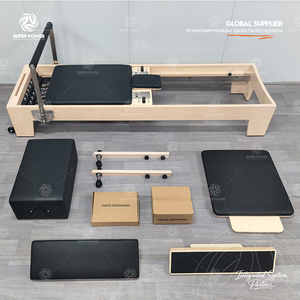 Lettino Reformer Pilates in Legno d'Acero all'Ingrosso, Attrezzatura Professionale per Yoga e Fitness per Studi di Lusso - Product Image 1