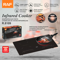 Cuisinière infrarouge RAF R.8109 à programmes de cuisson multiples, économe en énergie, pour les besoins de sautés et de grillades, avec protection contre la surchauffe, pour la cuisine
