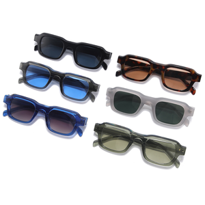 2024 New cổ điển bảo vệ UV PC Sunglasses For Men và phụ nữ vuông khung với kim cương phù hợp hình chữ nhật phong cách thời trang - Product Image 1