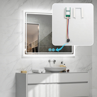 Offres Spéciales DC12V/24V deux boutons désembuage Anti-buée Led interrupteur de lumière fluide 5A 120W interrupteur tactile miroir intelligent