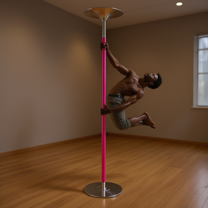    Barra de Baile Profesional Rosa de 40 mm de Acero Inoxidable, Altura Ajustable, Portátil, Estática, para Uso Doméstico - Product Image 2