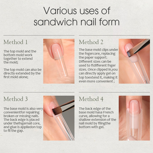 MR NAIL Sandwich Nagel film Schnell verlängerung Kristall Phototherapie Kein Papier fach Französische - Product Image 4