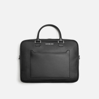 Porte-documents en cuir PU pour homme, grande capacité, design tendance, pour ordinateur portable et téléphone portable, sacs à main décontractés pour affaires
