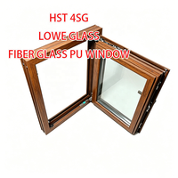 Proveedor de Ventanas de PU, Ventana Abatible de Fibra de Vidrio GFRPU, Superficie Lisa, Fácil de Limpiar, Puerta de Fibra de Vidrio de Poliuretano