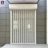 Porte de garage enroulable automatique Bolang en aluminium, perforée, télécommandée, pour usine et centre commercial, fournisseur de portes roulantes