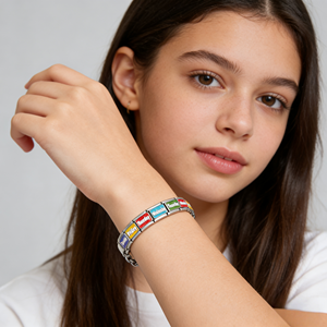Accesorios de abalorios de acero inoxidable con diseño de flor estilo Y2K Creative Shield para la creación de pulseras de dijes italianos de 9 mm, ideales para la semana de la moda y proyectos de joyería DIY. - Product Image 2