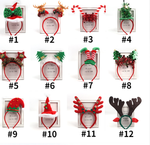 Diadema navideña con dibujos animados para niños, diadema con diseño de árbol de Navidad, estrella, alce, reno, accesorio para el cabello para fiestas navideñas, disfraz, para niñas - Product Image 2