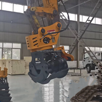 Abatteuse rotative à 360 degrés pelle multifonctionnelle scie à pince hydraulique pelle abattage d'arbres scie à pince intégrée