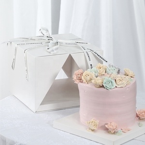 Customizable Cake <b>Box</b>, Suitable for Birthdays and <b>Weddings</b>, PET + Cardboard Material, Luxury Cake <b>Box</b> - Product Image 2