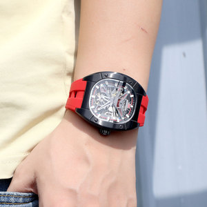Reloj Mecánico Cuadrado de Lujo <span class=keywords><strong>MF</strong></span> MINI FOCUS para Hombre, Correa de Silicona Suave, Resistente al Agua, Reloj de Pulsera Automático de Moda Masculino - Product Image 5