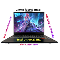 Layar besar 240HZ 18 inci Intel Ultra9 275HX RTX5090 Thunderbolt 5.0 M2 PCIe DDR5 2K WiFi 7 Performance Laptop Gaming