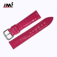 Nouvelle mode, bracelet de montre en cuir de lézard multicolore durable, rembourré, sans couture, première couche, boucle à ardillon en acier inoxydable pour montre
