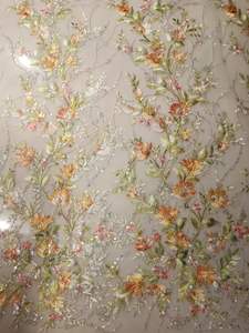 Nouveauté 2024 : Tissu en dentelle de voile <span class=keywords><strong>suisse</strong></span> en coton autrichien brodé, maille africaine de Dubaï pour mariages, avec parfum. - Product Image 5