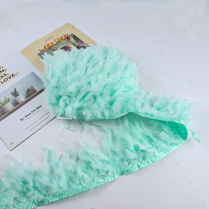Venta al por mayor stock de colores blanco Turquía Chandelle pluma flecos ajuste para <span class=keywords><strong>carnaval</strong></span> fiesta ropa vestidos - Product Image 2