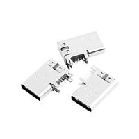Connecteur femelle Type C 14 broches de haute qualité, montage DIP à angle droit, USB 2.0 5A 20V, isolation LCP