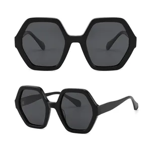 New Women Sunglasses 2024 Trendy Fashion Acetate Frame Polarized UV400 Sun Glasses