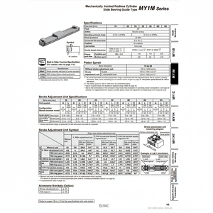 SMC นิวเมติกส์กระบอกไม่มีก้าน MY1M16G-400หมวดหมู่ผลิตภัณฑ์ที่มีกลไกร่วมกัน - Product Image 1