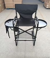 Chaise pliante en métal - Chaise de réalisateur haute portable et améliorée pour l'extérieur, idéale pour les maquilleurs, avec prix promotionnel pour une utilisation moderne en maquillage