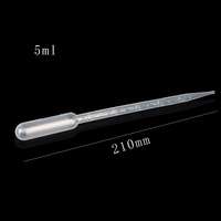 Pipette Babbitt jetable de 5ml avec pipette sérologique en matériau PE à ligne graduée Pipette compte-gouttes de laboratoire Pipettes Pasteur de transfert