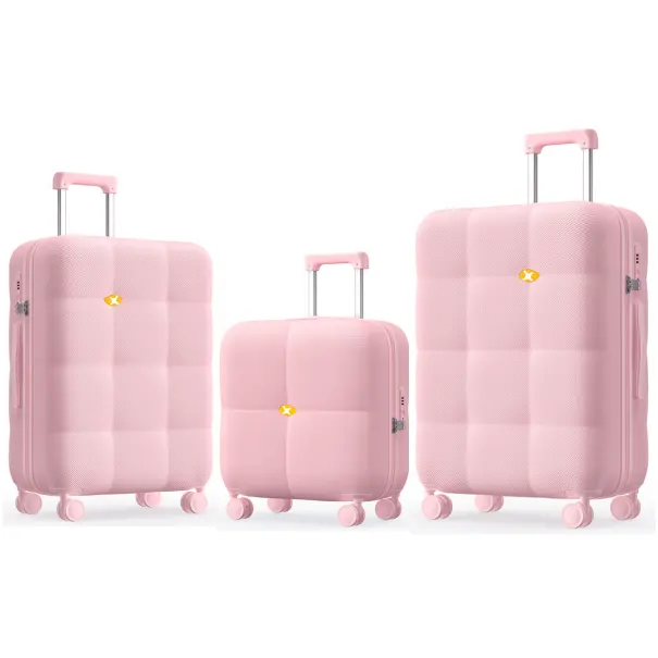 MGOB logo personnalisé grand bagage de voyage de 24 pouces valise de luxe en aluminium tige en acier inoxydable fabriquée durablement tsa serrure bagages
