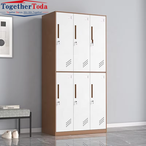 Modern Style Indoor Sleek Storage Use-Movable 9 Door Vertical Filing Steel Locker <b>Cabinet</b> for Home Office Hotel and Hospital Use - Product Image 1