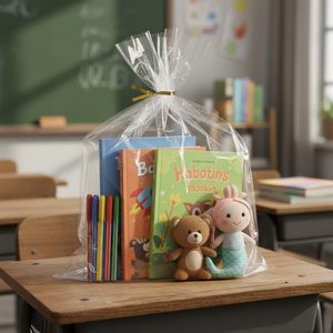 100 Bolsas de Celofán Transparentes para Regalo, Bolsas de Plástico OPP de 10x14 Pulgadas para Dulces y Regalos con 100 Lazos de Alambre para Regalo - Product Image 5
