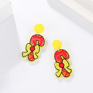 2025 nuevos pendientes de joyería de Navidad pendientes de gota de resina 3D impreso árbol de Navidad Santa Claus acrílico pendientes de fiesta de moda - Product Image 5