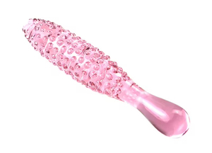 Nuevo y sensual tapón anal de cristal rosa con forma de espiga de maíz, pequeño, para masturbación femenina, juguete sexual. - Product Image 3