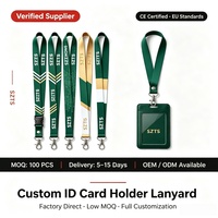 Porte-cartes élégant vert émeraude imprimé or avec sangle de cou, feuille d'or double face et fermeture à pression sécurisée – Prix direct usine