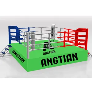 ANGTIAN-SPORTS新しいmmaファイティングフロアリング販売/中古トレーニング競技ボクシングリング/公式ボクシングリング