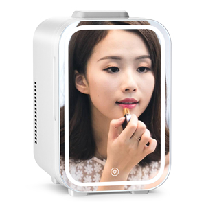 Nouveau <span class=keywords><strong>produit</strong></span> <span class=keywords><strong>beauté</strong></span> réfrigérateur mini réfrigérateur avec miroirs led 10 litres Portable maquillage réfrigérateur avec haut-parleur bluetooth - Product Image 3
