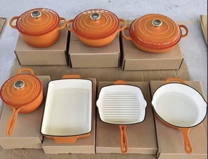 Juego de 11 Piezas de Utensilios de Cocina de Hierro Fundido Esmaltado, Olla para Sopa Antiadherente, Cacerola, Sartén, Cazo para Cocinar en Casa - Product Image 3