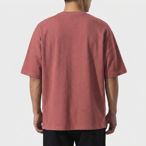 Camiseta Extra Grande para Hombre, Algodón Grueso Premium, Corte Holgado, Cuello Redondo, Manga Corta, Estilo Urbano Vintage, Transpirable y Suave - Product Image 5