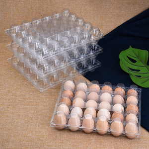 Plateaux à œufs en plastique à 30 grilles boîtes d'emballage jetables et transparentes pour œufs indigènes servant également de boîtes de rangement sont disponibles - Product Image 1