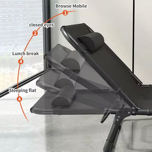 Lit de camp inclinable réglable à 4 positions Design pliant portable pour camping en plein air Plage Métal pour chambre à coucher Salon - Product Image 2