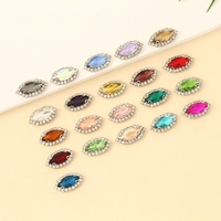Promotion : Strass en verre blanc K Base, forme œil de cheval, soudés, faits main, écologiques, à dos plat, à coudre, pour accessoires de bijouterie