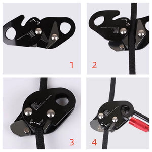 Dispositivo di protezione anticonfiante per autolesionista discensore materiale di sicurezza Auto-frenante corda da arrampicata afferrare per il salvataggio di roccia alpinista - Product Image 2