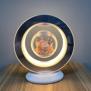 โคมไฟลอยแม่เหล็ก LED ทำมือ ของขวัญวันวาเลนไทน์วันแม่ พร้อมดอกกุหลาบอมตะในแจกันลอยได้ - Product Image 4