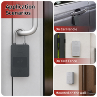Boîte à clés intelligente NFC passive à déverrouillage par simple pression, sans recharge requise, avec code mécanique réinitialisable, pour le rangement des clés de rechange à domicile