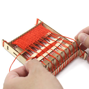 Wooden <b>Weaving</b> <b>Loom</b> For Kids 7-12 Years Stem Education Craft Toy DIY Science Experiment Tool - Product Image 2