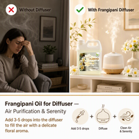 Huile Essentielle de Plumeria Florale Exotique WY, Extrait Naturel de Fleur pour Parfum, Soins de la Peau, Fabrication de Savon, Bougies, Vente en Gros