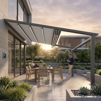 Pergola motorisée rétractable directement de l'usine pour projets de terrasses d'hôtels